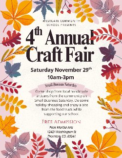 4th Annual Craft Fair Flyer